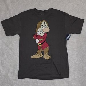 Disney Grumpy Character Black Long Sleeve Tee